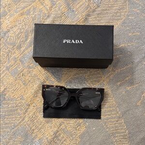 Prada Brown Tortoise glasses with Black Case
